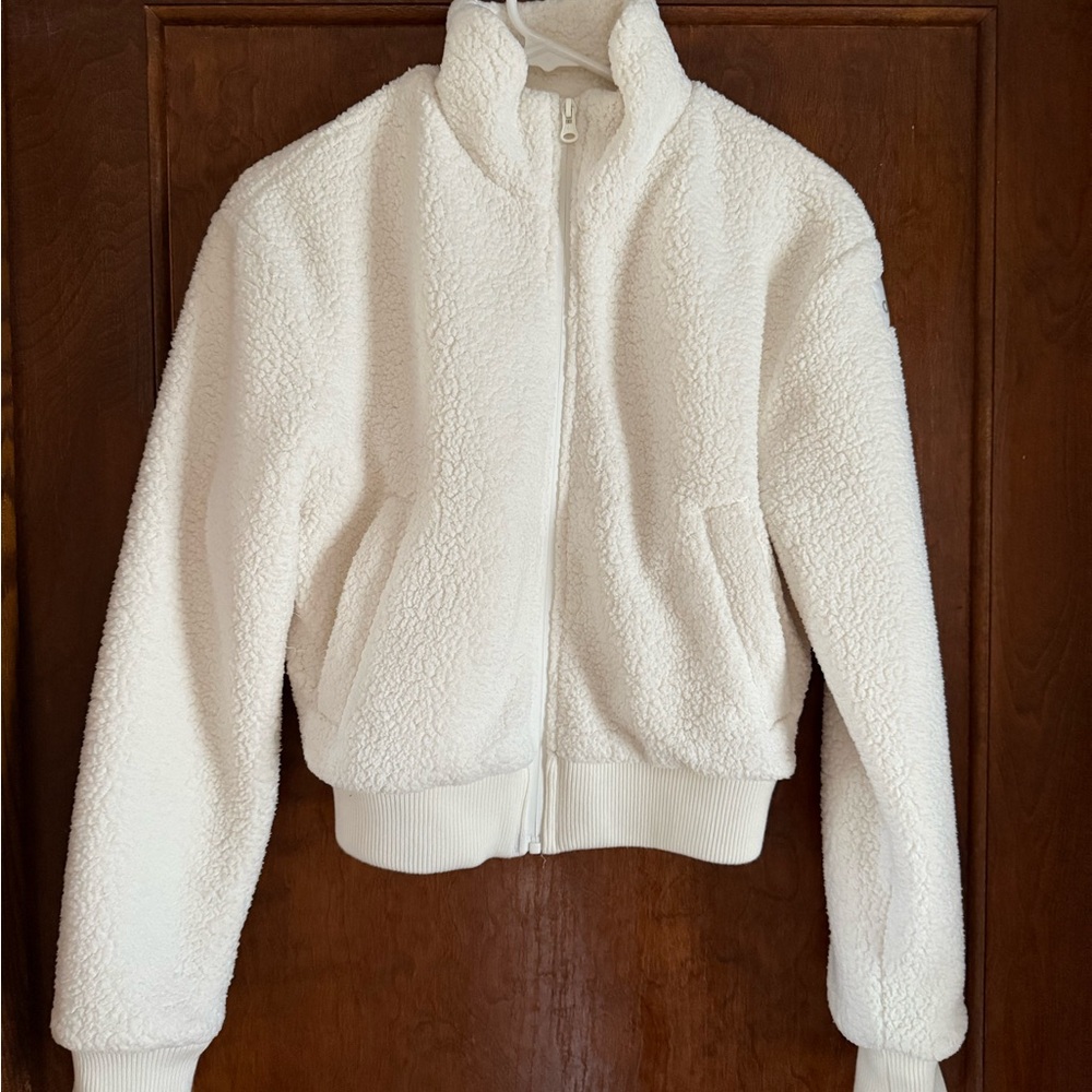 Women's Alo White Sherpa Jacket